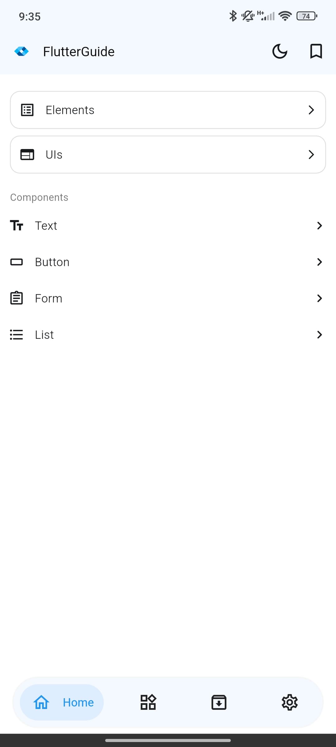 FlutterGuide App Screenshot 1